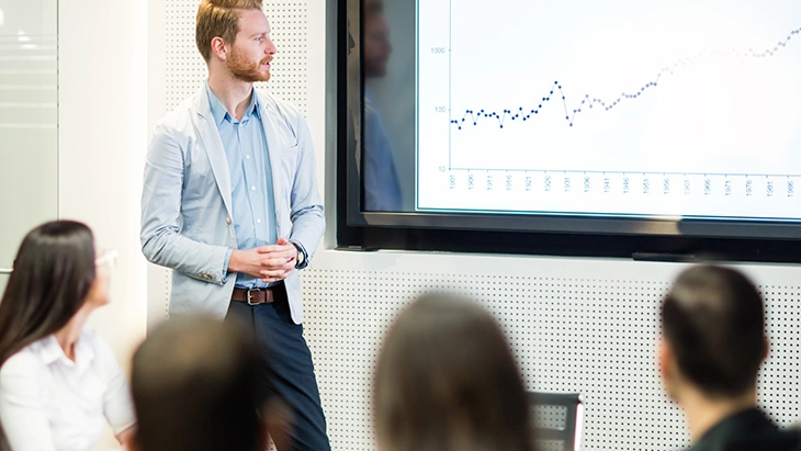 man giving a presentation